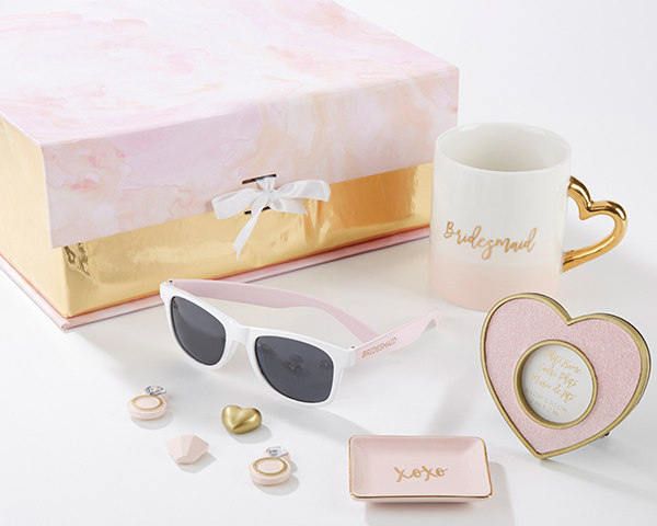 Pink and Gold Will You Be My Bridesmaid Kit