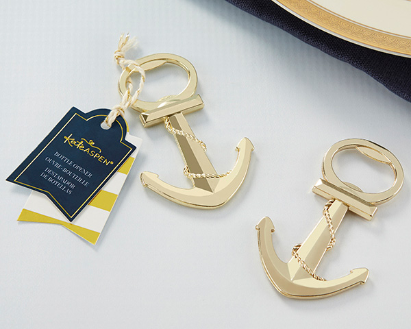 Gold Nautical Anchor Bottle Opener
