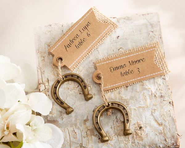 "Lucky in Love" Horseshoe Place Card Holders (Set of 6)