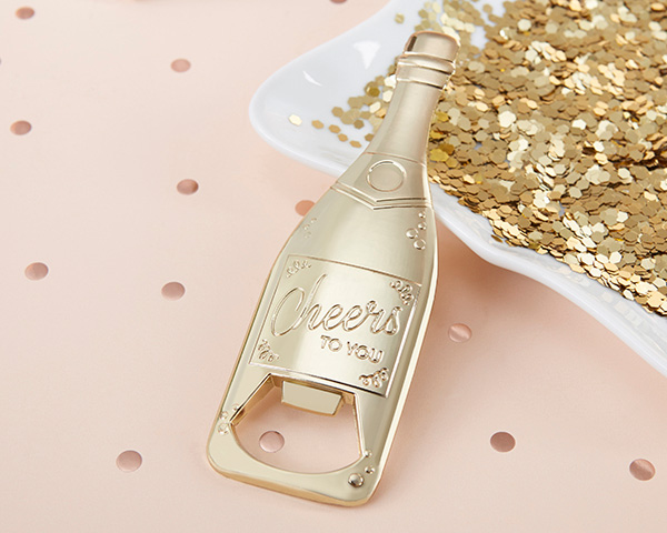 Gold Champagne Shaped Bottle Opener