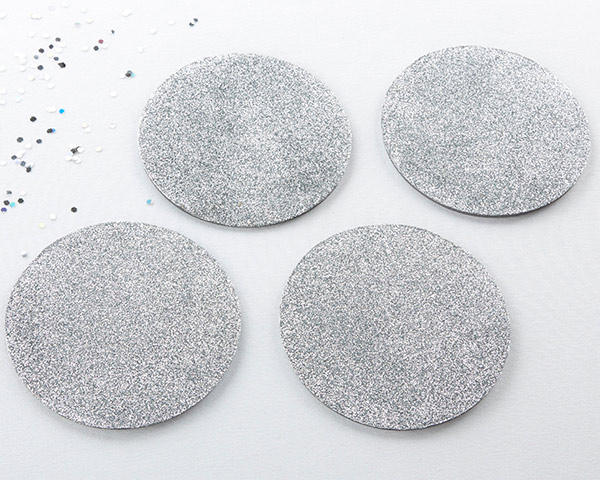 Silver Glitter Coasters