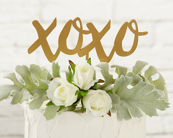 Gold XOXO Cake Topper