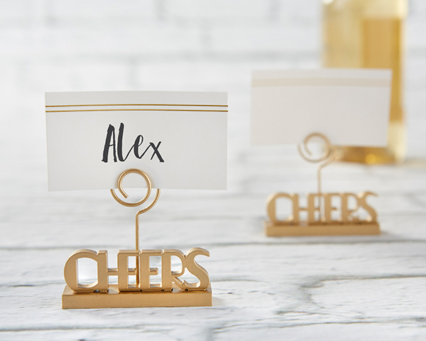 Cheers to You Gold Place Card Holder (Set of 6)
