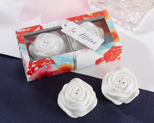 "In Bloom" Ceramic Flower Salt and Pepper Shakers