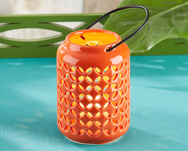 Tropical Chic Ceramic Cutout Lantern