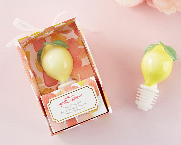 Ceramic Lemon Bottle Stopper
