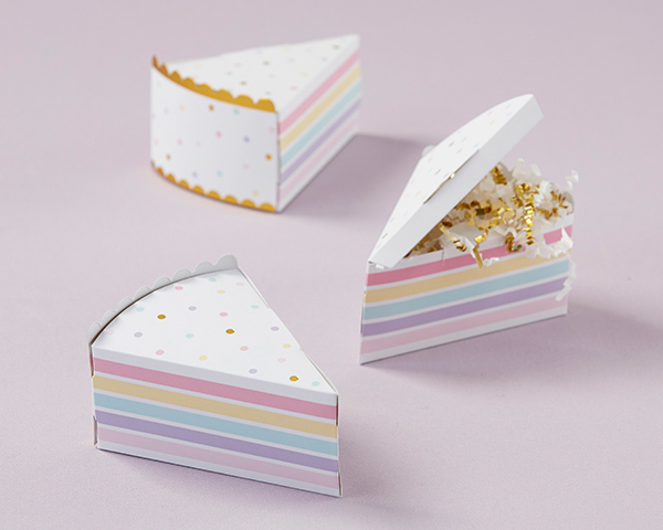 Cake Slice Favor Box (Set of 12)