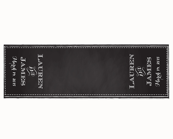 Personalized Chalkboard Table Runner - Beaded Frame