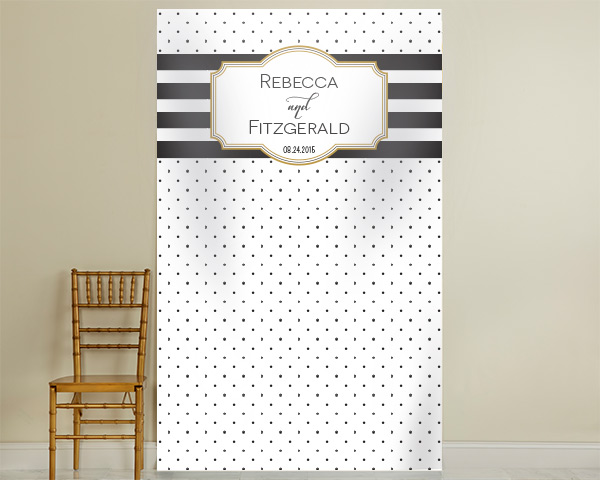Personalized Photo Backdrop - Classic Bold Stripe