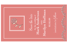 Rose Design Save The Date Magnets