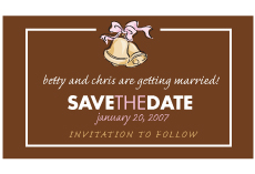 Wedding Bells Design Save The Date Magnets
