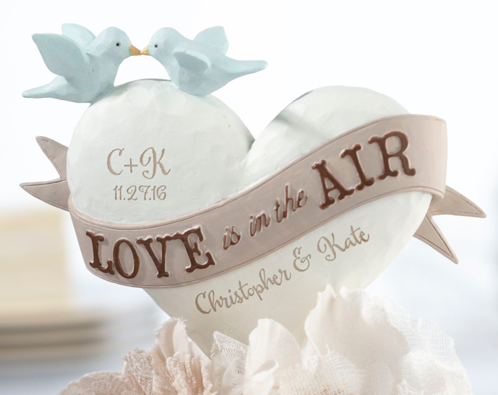 Personalized "Love Is In the Air" Caketop