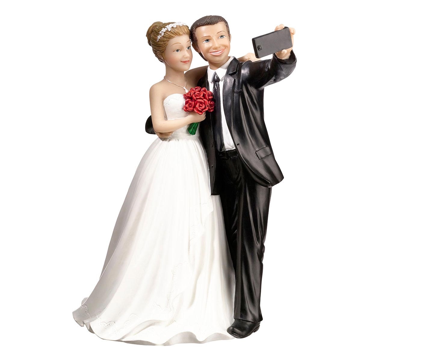 Selfie Couple Cake Topper Figurine