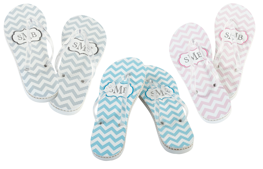 Personalized Chevron Flip Flops