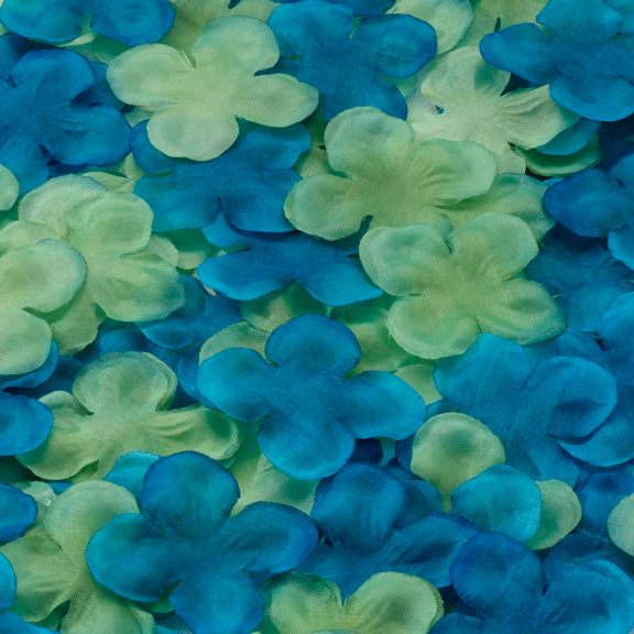 Flower Petals -Blue/Green