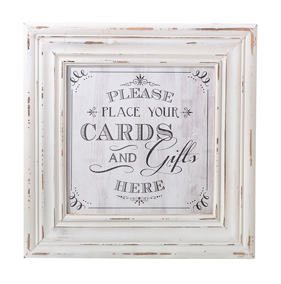Cards Sign Frame (White)