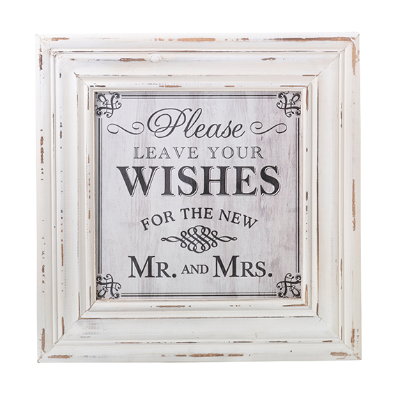 Wishes Sign Frame (White)