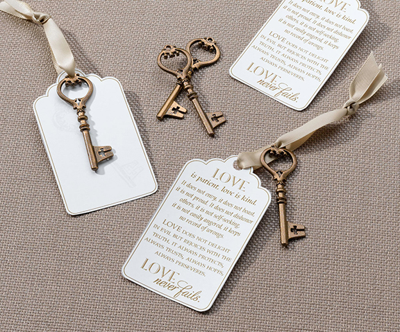 Christian Key Tag Set for Guest Signing - Bronze