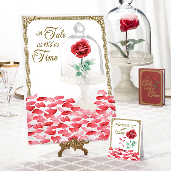 Fairy Tale Rose Petal Signing Canvas