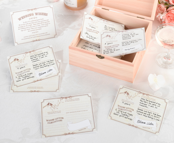 Tan Wishes Cards (Set of 48)