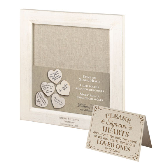 Personalized Small Guest Signing Hearts Frame