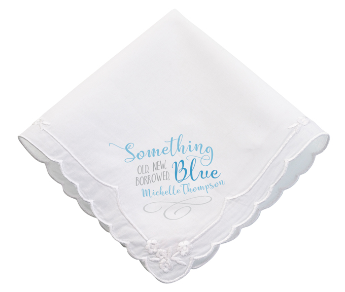 Personalized "Something Blue" Wedding Hankie