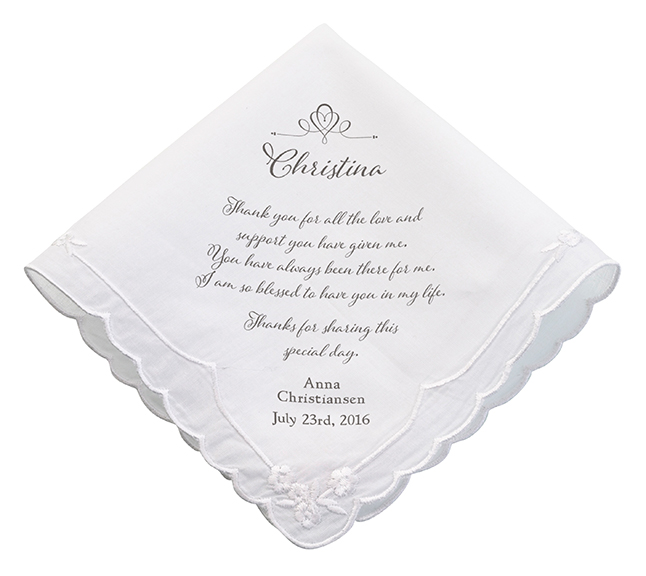 Personalized Women's Thank You Hankie
