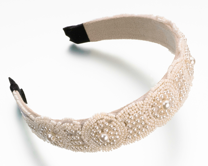 Beaded Headband - Ivory