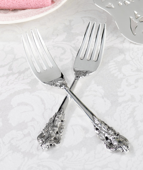 Personalized Silver Plated Forks -Set of 2