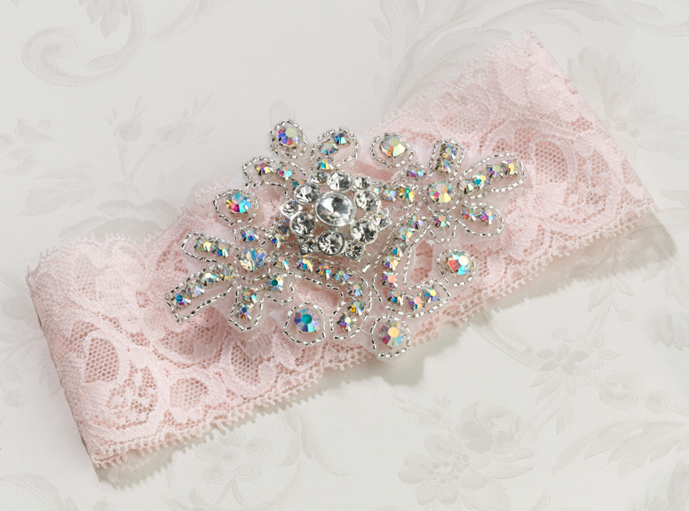 Jeweled Pink Garter