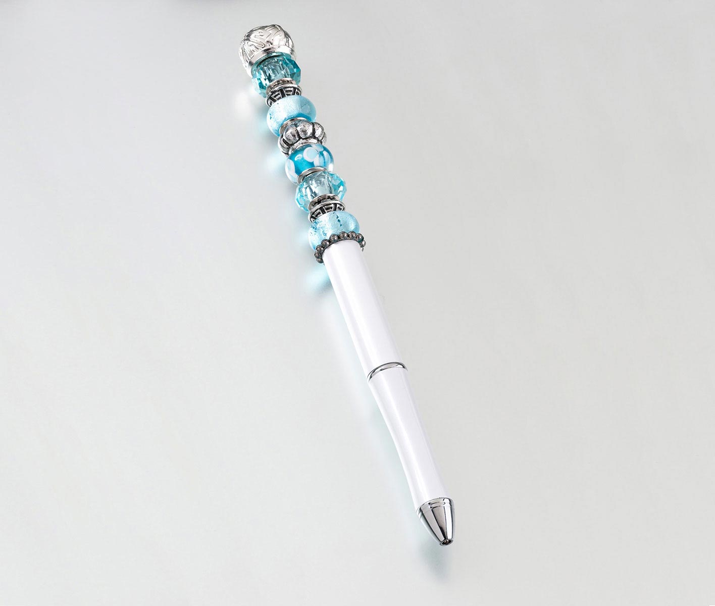Beaded Pen - Aqua