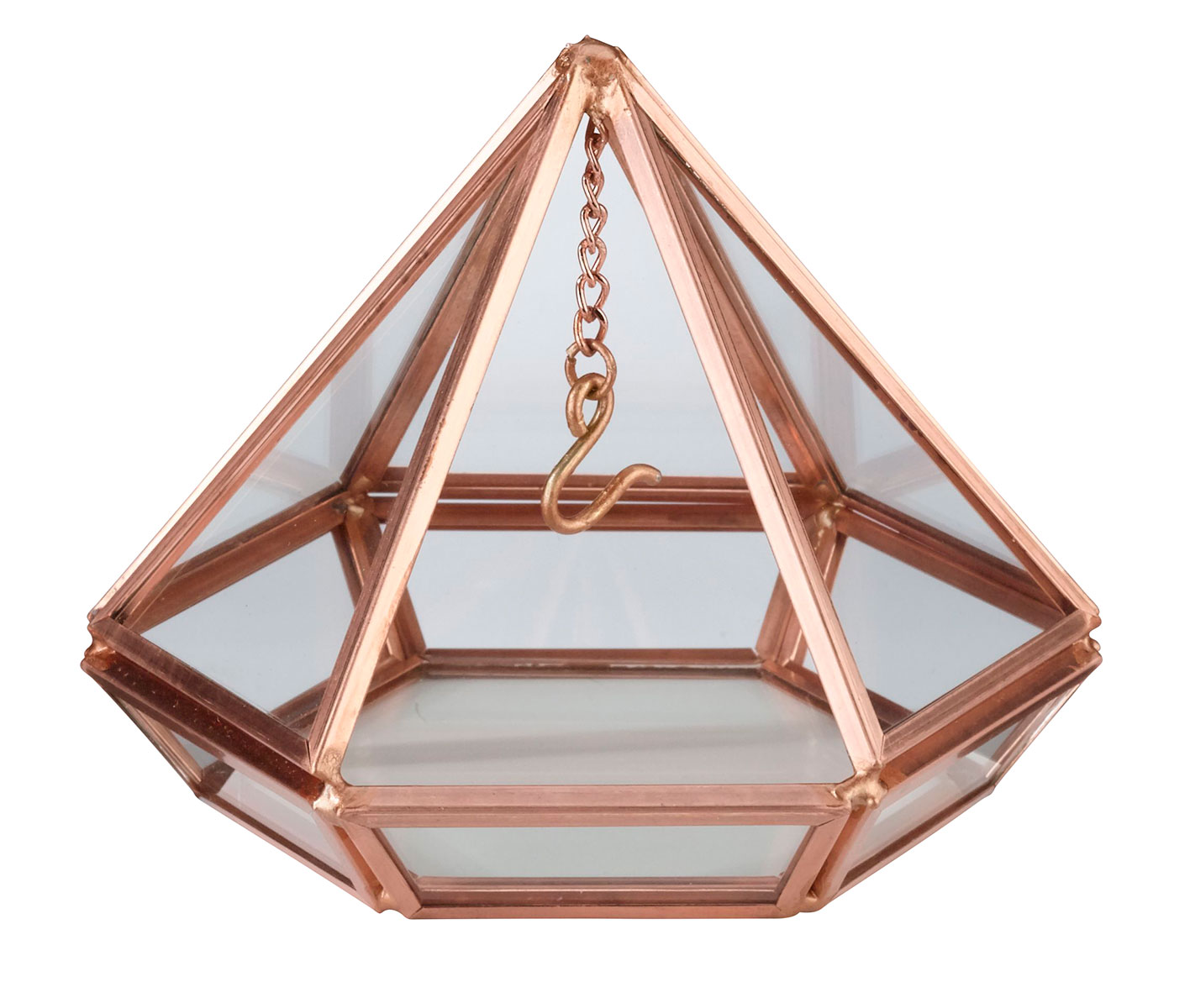 Copper Hanging Prism Ring Holder