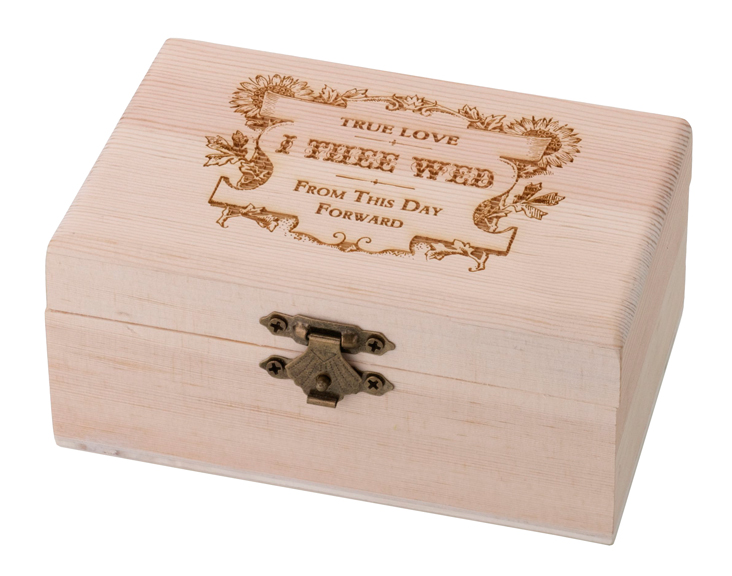 True Love Wooden Ring Box