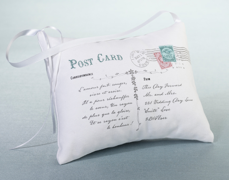 ostcard Ring Pillow