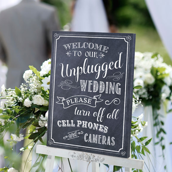 Unplugged Canvas Wedding Sign
