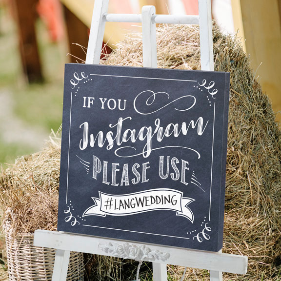 Instagram Canvas Wedding Sign