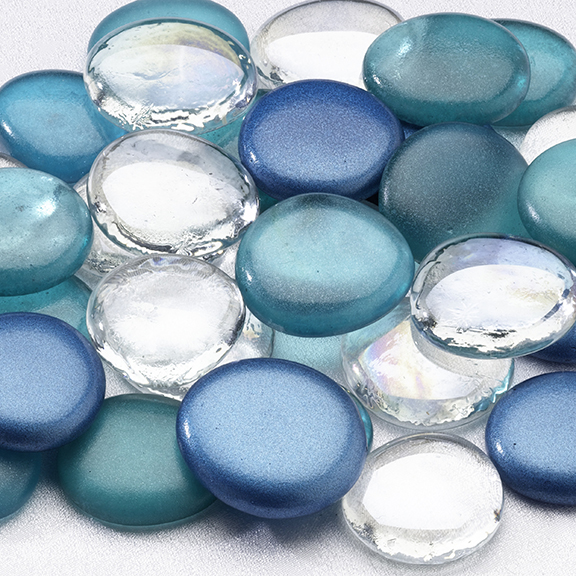 Glass Signing Stones - Aqua