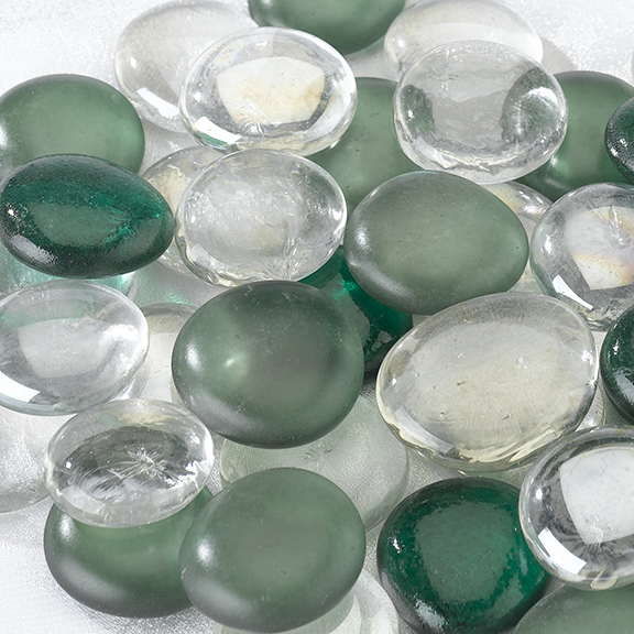 Glass Signing Stones - Green