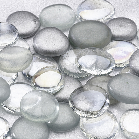 Glass Signing Stones - Silver