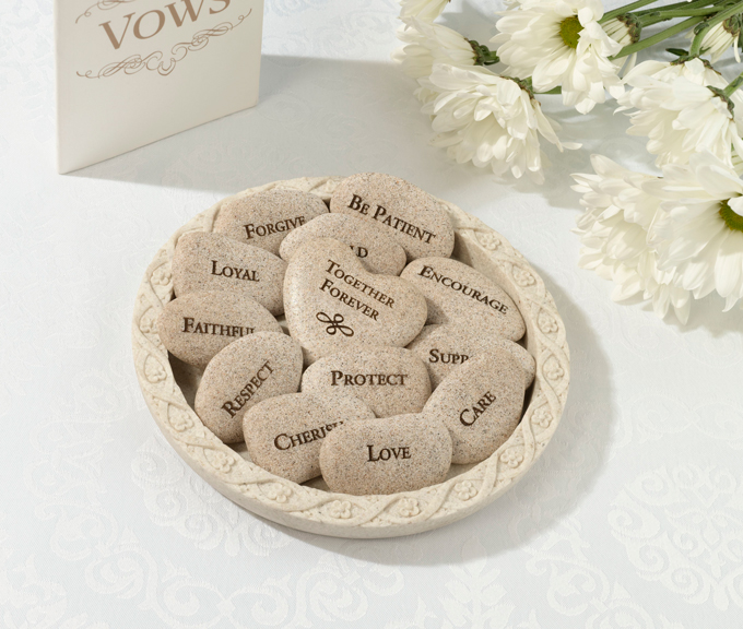 Vow Stones (Set of 13 Stones with Plate)