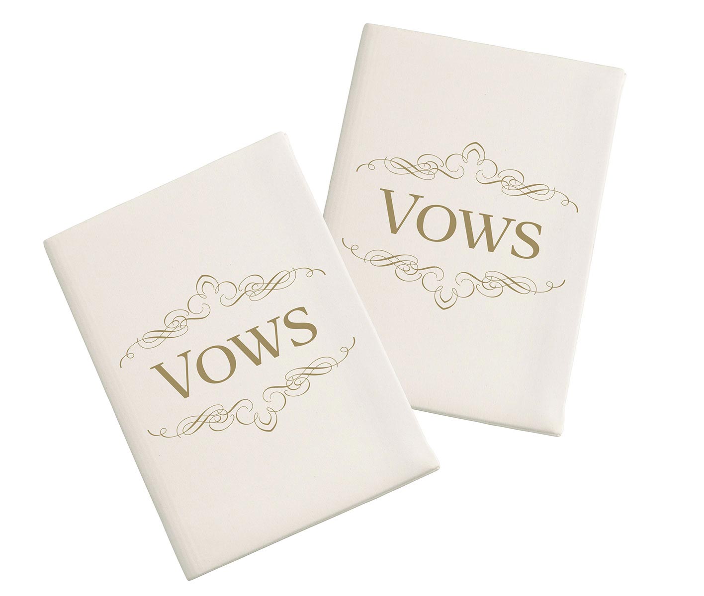 Set of 2 Ivory Satin Vows Books