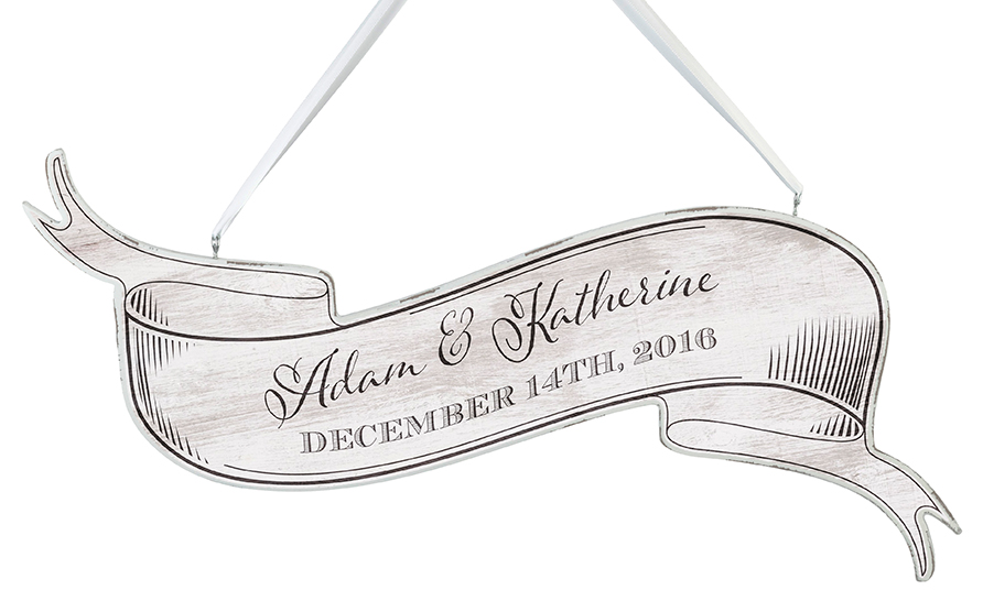Personalized Banner Sign -White