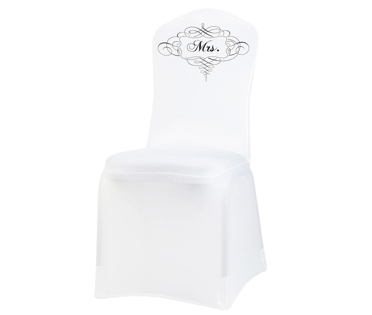 White Mrs. Chair Cover
