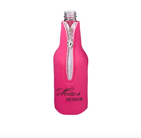 Maid of Honor Bottle Cozy - Pink