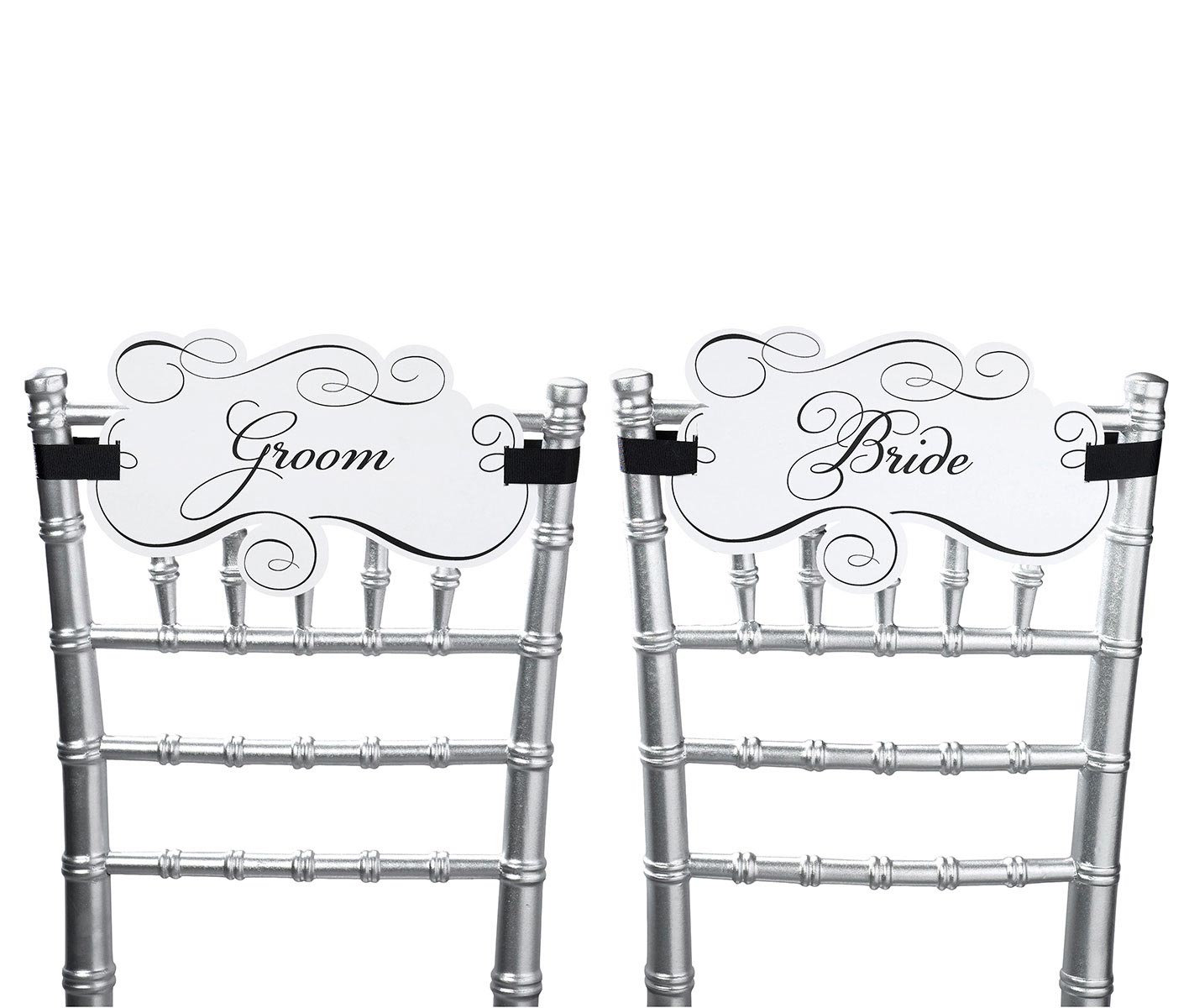 Bride & Groom Chair Signs