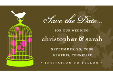 Bird Cage Design Save The Date Magnets