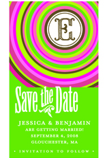Circle Monogram Save The Date Magnets