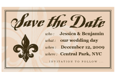 Fleur de Lis Save The Date Magnets