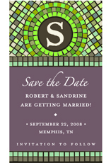 Mosaic Tile Design Save The Date Magnets
