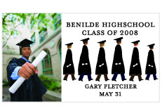 Cap & Gown Design Save The Date Magnets
